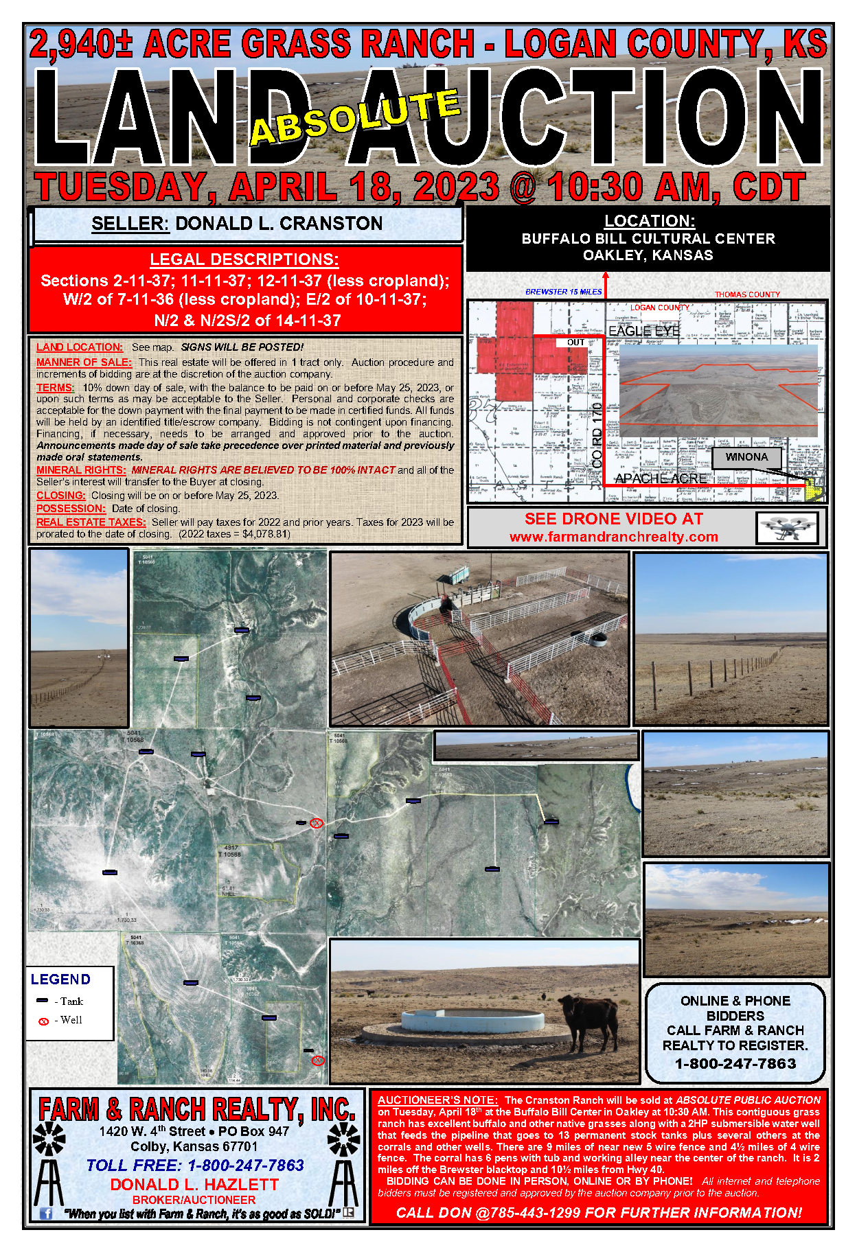 2,940± ACRES GRASS RANCH LOGAN COUNTY, KS